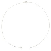 41cm 925 Sterling Silver venetian chain choker for spacer x1|raw }}