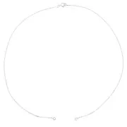 41cm 925 Sterling Silver venetian chain choker for spacer x1