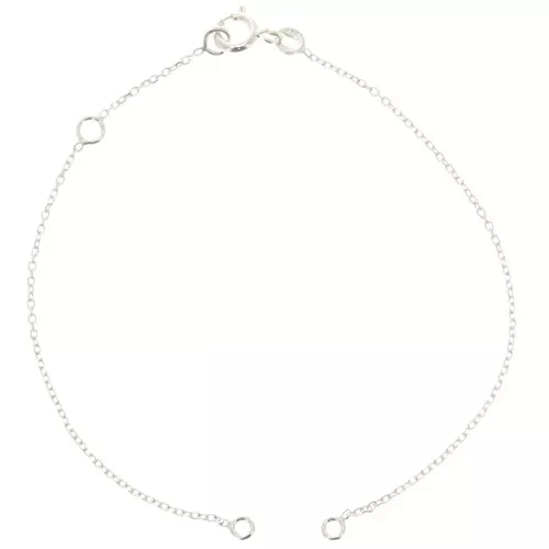 925 Sterling Silver cable mesh bracelet for spacer x18 cm