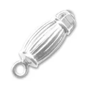 Clip-on clasp 15mm fine silver plating x1