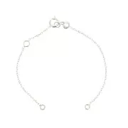 925 Sterling Silver Children's size cable mesh bracelet for spacer x13cm