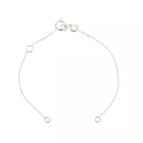 925 Sterling Silver Children's size cable mesh bracelet for spacer x13cm