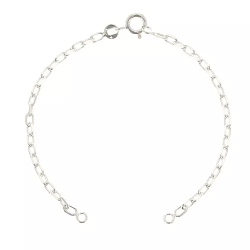 925 Sterling Silver cable mesh bracelet for connector x14.5cm