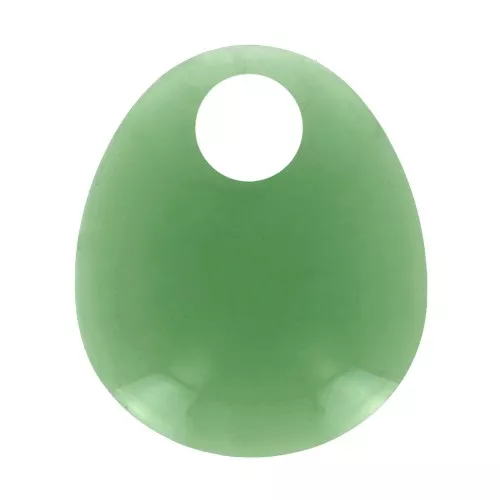 28.5x25mm Design pear-shaped pendant in acrylic - Transparent - Green x1