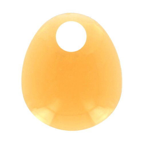 28.5x25mm Design pear-shaped pendant in acrylic - Transparent - Yellow x1