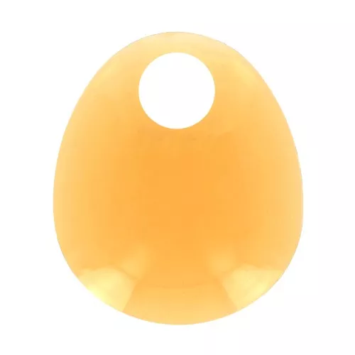 28.5x25mm Design pear-shaped pendant in acrylic - Transparent - Yellow x1