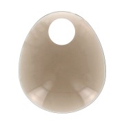 28.5x25mm Design pear-shaped pendant in acrylic - Transparent - Brown x1|raw }}
