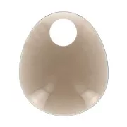 28.5x25mm Design pear-shaped pendant in acrylic - Transparent - Brown x1