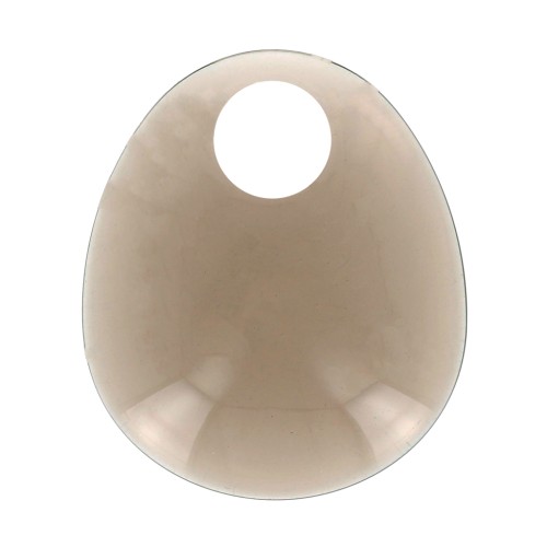 28.5x25mm Design pear-shaped pendant in acrylic - Transparent - Brown x1