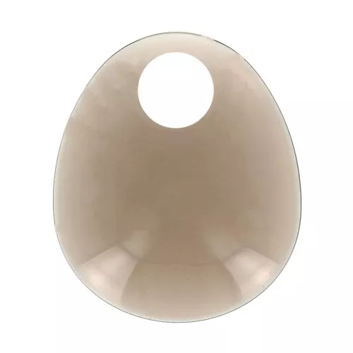 28.5x25mm Design pear-shaped pendant in acrylic - Transparent - Brown x1