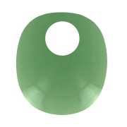 17.5x15mm Design oval acrylic charm - Transparent - Green x1|raw }}