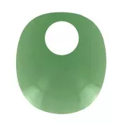 17.5x15mm Design oval acrylic charm - Transparent - Green x1