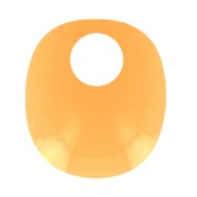 17.5x15mm Design oval acrylic charm - Transparent - Yellow x1|raw }}
