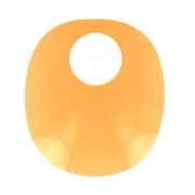 17.5x15mm Design oval acrylic charm - Transparent - Yellow x1
