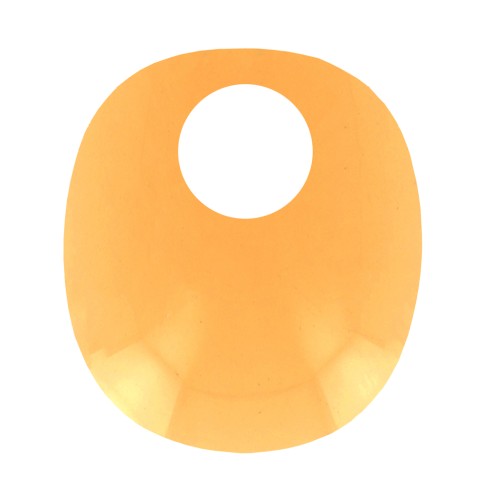 17.5x15mm Design oval acrylic charm - Transparent - Yellow x1