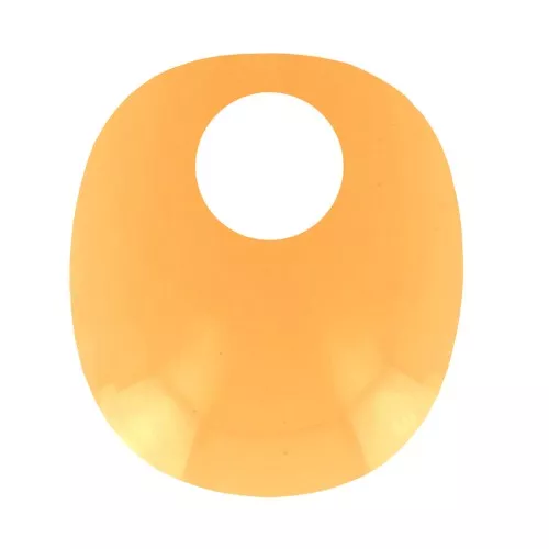17.5x15mm Design oval acrylic charm - Transparent - Yellow x1