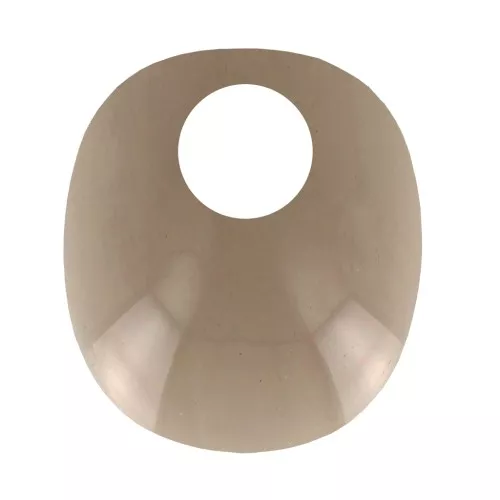 17.5x15mm Design oval acrylic charm - Transparent - Brown x1