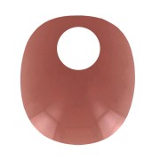 17.5x15mm Design oval acrylic charm - Transparent - Terracotta x1|raw }}