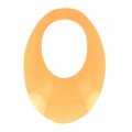 20x14mm Oval openwork acrylic pendant - Transparent - Yellow x1