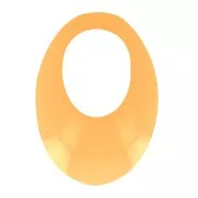 20x14mm Oval openwork acrylic pendant - Transparent - Yellow x1