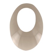 20x14mm Oval openwork acrylic pendant - Transparent - Brown x1