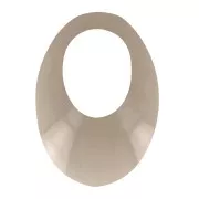 20x14mm Oval openwork acrylic pendant - Transparent - Brown x1