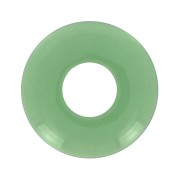 21mm Acrylic donut pendant - Transparent - Green x1