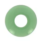 21mm Acrylic donut pendant - Transparent - Green x1