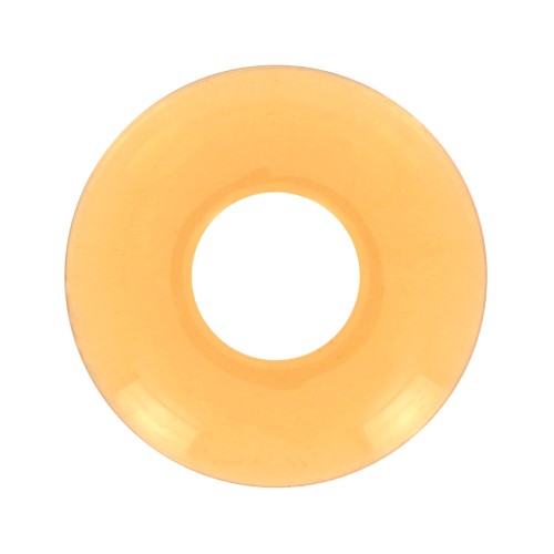 21mm Acrylic donut pendant - Transparent - Yellow x1
