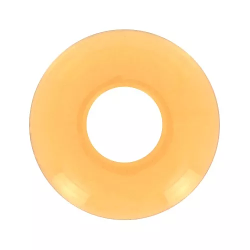 21mm Acrylic donut pendant - Transparent - Yellow x1