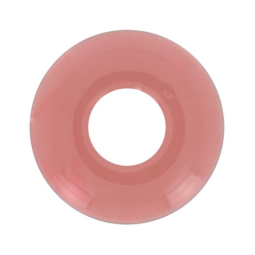 21mm Acrylic donut pendant - Transparent - Terracotta x1