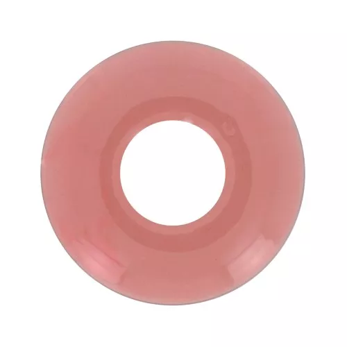 21mm Acrylic donut pendant - Transparent - Terracotta x1