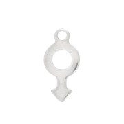 12x6mm Stainless Steel male symbol Charm x1|raw }}