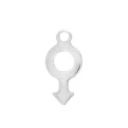 12x6mm Stainless Steel male symbol Charm x1