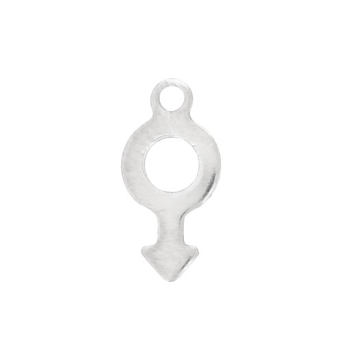12x6mm Stainless Steel male symbol Charm x1