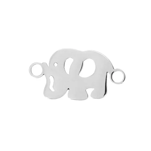 9x10mm Stainless Steel 2-ring Elephant connector x1