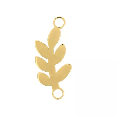 Spacers sheet 2 rings 21x9 mm - 304 Gold stainless steel x1