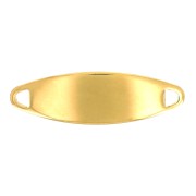 30x9mm Stainless Steel Connector to engrave for bracelet - Gold Tone x1|raw }}
