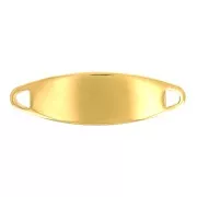 30x9mm Stainless Steel Connector to engrave for bracelet - Gold Tone x1