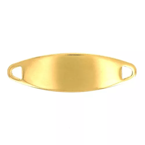 30x9mm Stainless Steel Connector to engrave for bracelet - Gold Tone x1