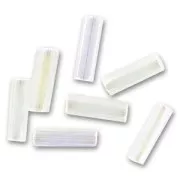 Preciosa Seed Beads, 6.5x2 mm Crystal AB Tubes, 20 g