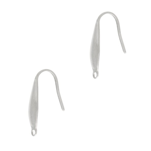 19x4.5mm Stainless steel Design earwires with closed ring x2