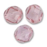 Fire Polished faceted round beads 8mm French Rose x20|raw }}