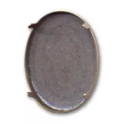 Cabochon setting oval-shaped 25x18mm Bronze tone x1