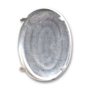 Cabochon setting oval-shaped 25x18mm Silver tone x1