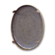 Cabochon setting oval-shaped 18x13mm Bronze tone x1|raw }}