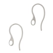 19mm Stainless Steel Design earwires with hole x2|raw }}