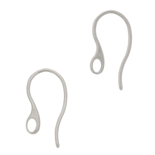 19mm Stainless Steel Design earwires with hole x2