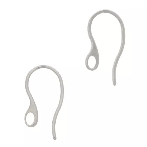 19mm Stainless Steel Design earwires with hole x2