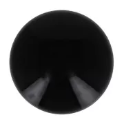 14mm Opaque resin cabochon - Black x1